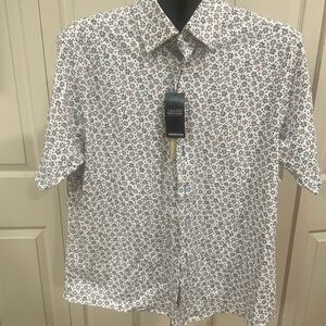 Men's White Floral Shirt